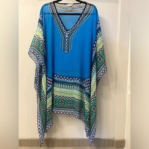 Catherine’s Plus Size Colorful Sheer Caftan Tunic